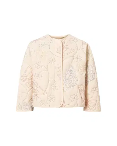 Molo Girl's Holley Embroidered Quilted Jacket, Size 8-16 | Thumbnail 1 Molo Girl's Holley Embroidered Quilted Jacket, Size 8-16 | Thumbnail 1
