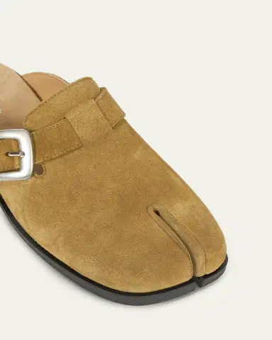 Maison Margiela Men's Tabi Anatomic Split-Toe Suede Mules | Thumbnail 4 Maison Margiela Men's Tabi Anatomic Split-Toe Suede Mules | Thumbnail 4