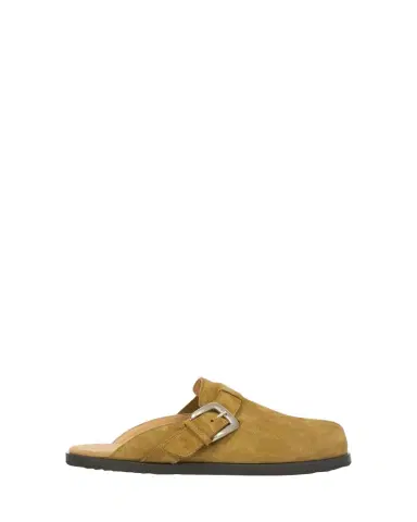 Maison Margiela Men's Tabi Anatomic Split-Toe Suede Mules | Thumbnail 1 Maison Margiela Men's Tabi Anatomic Split-Toe Suede Mules | Thumbnail 1