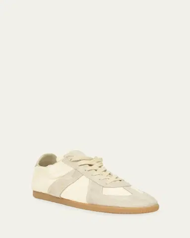 Maison Margiela Men's Replica Napa Leather and Suede Low-Top Sneakers | Thumbnail 2 Maison Margiela Men's Replica Napa Leather and Suede Low-Top Sneakers | Thumbnail 2
