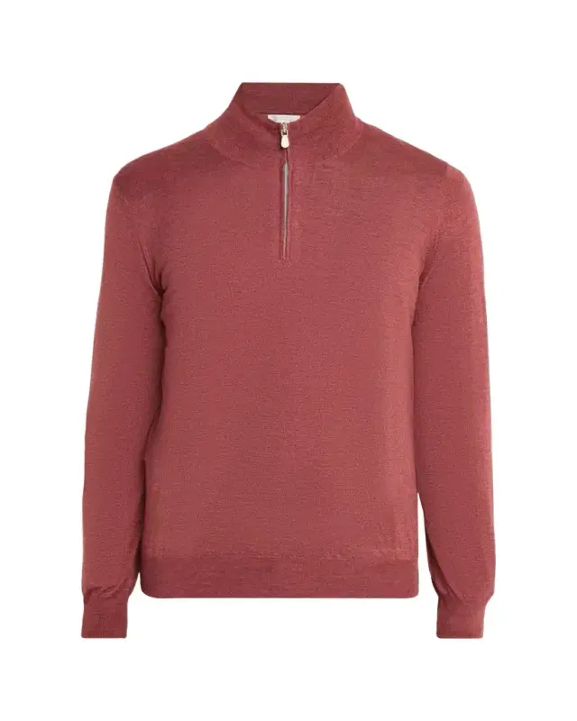 Men's Cashmere-Blend Quarter-Zip Sweater Men's Cashmere-Blend Quarter-Zip Sweater