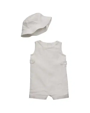 Ralph Lauren Kid's Starfish-Embroidered Linen Shortall & Hat Set, Size 3M-24M | Thumbnail 1 Ralph Lauren Kid's Starfish-Embroidered Linen Shortall & Hat Set, Size 3M-24M | Thumbnail 1