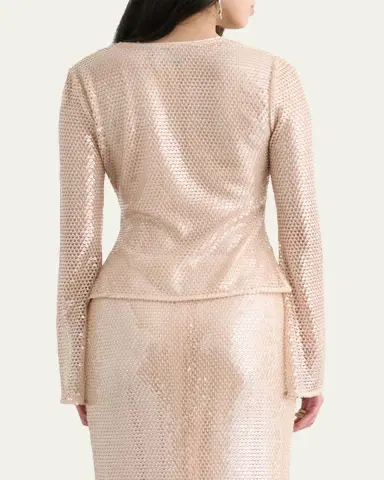 Toccin Zuri Sequined V-Neck Top | Thumbnail 3 Toccin Zuri Sequined V-Neck Top | Thumbnail 3