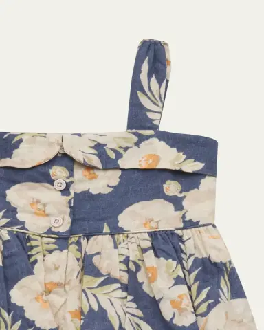 Ralph Lauren Girl's Floral Linen-Cotton Dress & Bloomers Set, Size 3M-24M | Thumbnail 3 Ralph Lauren Girl's Floral Linen-Cotton Dress & Bloomers Set, Size 3M-24M | Thumbnail 3