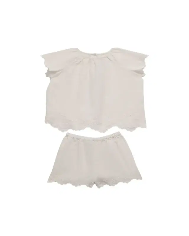 Girl's Starfish-Embroidered Linen Top & Shorts Set, Size 3M-24M Girl's Starfish-Embroidered Linen Top & Shorts Set, Size 3M-24M