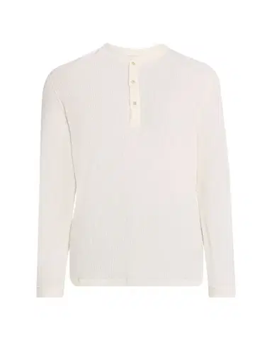 Brunello Cucinelli Men's Cashmere and Cotton Waffle-Knit Long-Sleeve Henley T-Shirt | Thumbnail 1 Brunello Cucinelli Men's Cashmere and Cotton Waffle-Knit Long-Sleeve Henley T-Shirt | Thumbnail 1
