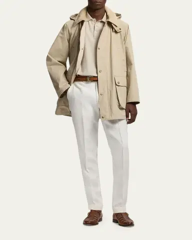 Ralph Lauren Purple Label Men's Ventile Twill Hooded Car Coat | Thumbnail 2 Ralph Lauren Purple Label Men's Ventile Twill Hooded Car Coat | Thumbnail 2