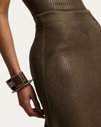 Ralph Lauren Collection Adrianna Foiled Rib-Knit Sweater Skirt | Thumbnail 5 Ralph Lauren Collection Adrianna Foiled Rib-Knit Sweater Skirt | Thumbnail 5