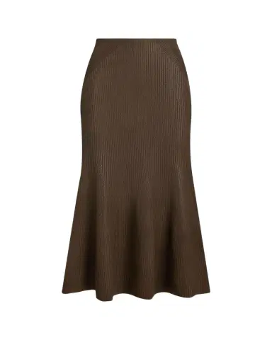 Ralph Lauren Collection Adrianna Foiled Rib-Knit Sweater Skirt | Thumbnail 1 Ralph Lauren Collection Adrianna Foiled Rib-Knit Sweater Skirt | Thumbnail 1