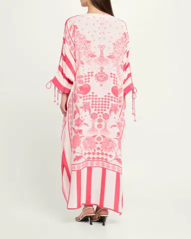 Verandah Drawstring Maxi Kaftan Coverup | Thumbnail 3 Verandah Drawstring Maxi Kaftan Coverup | Thumbnail 3