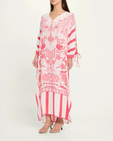 Verandah Drawstring Maxi Kaftan Coverup | Thumbnail 4 Verandah Drawstring Maxi Kaftan Coverup | Thumbnail 4