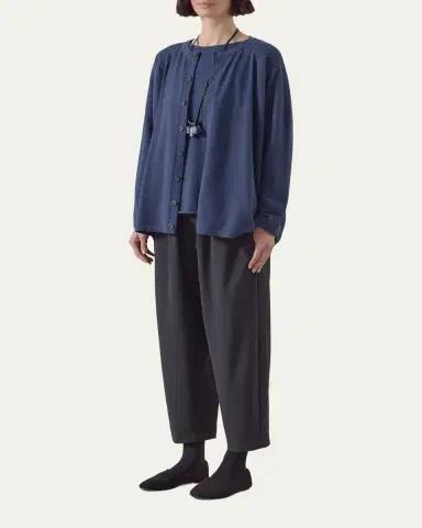 Eskandar Slim Sleeve Cardigan - Mid Plus Length | Thumbnail 2 Eskandar Slim Sleeve Cardigan - Mid Plus Length | Thumbnail 2