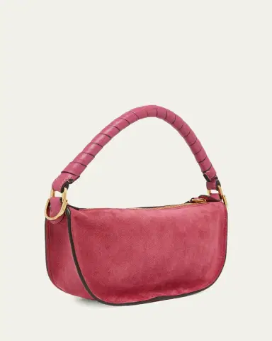Chloe Marcie Mini Saddle Crossbody Bag in Suede | Thumbnail 6 Chloe Marcie Mini Saddle Crossbody Bag in Suede | Thumbnail 6