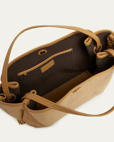 Chloe Clover Small Raffia-Effect Tote Bag | Thumbnail 4 Chloe Clover Small Raffia-Effect Tote Bag | Thumbnail 4