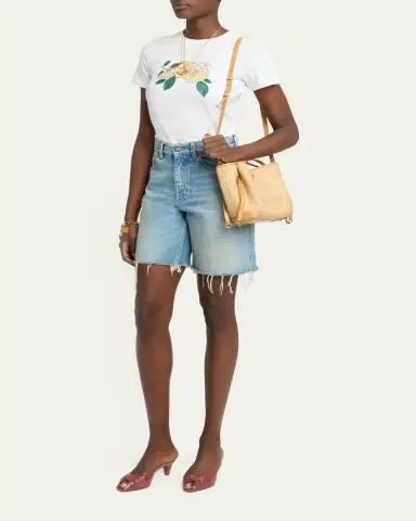 Chloe Clover Small Raffia-Effect Tote Bag | Thumbnail 5 Chloe Clover Small Raffia-Effect Tote Bag | Thumbnail 5