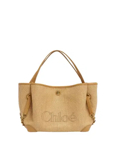 Chloe Clover Small Raffia-Effect Tote Bag | Thumbnail 1 Chloe Clover Small Raffia-Effect Tote Bag | Thumbnail 1