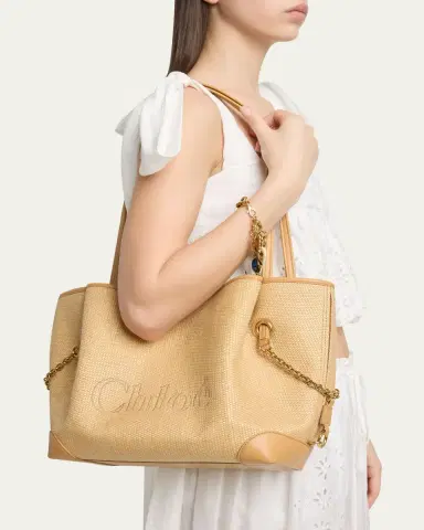 Chloe Clover Raffia-Effect Tote Bag | Thumbnail 2 Chloe Clover Raffia-Effect Tote Bag | Thumbnail 2