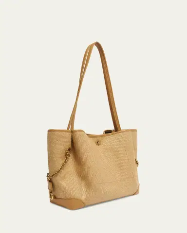 Chloe Clover Raffia-Effect Tote Bag | Thumbnail 3 Chloe Clover Raffia-Effect Tote Bag | Thumbnail 3