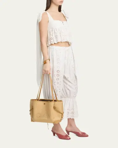 Chloe Clover Raffia-Effect Tote Bag | Thumbnail 5 Chloe Clover Raffia-Effect Tote Bag | Thumbnail 5