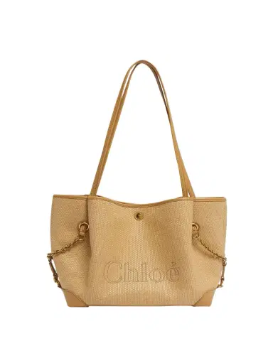 Chloe Clover Raffia-Effect Tote Bag | Thumbnail 1 Chloe Clover Raffia-Effect Tote Bag | Thumbnail 1