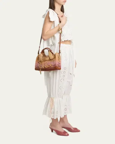 Chloe Summer Banana Ombre Crochet Raffia Tote Bag | Thumbnail 5 Chloe Summer Banana Ombre Crochet Raffia Tote Bag | Thumbnail 5
