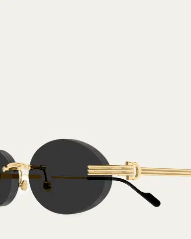 Cartier Men's Premiere de Rimless Oval Metal Sunglasses | Thumbnail 3 Cartier Men's Premiere de Rimless Oval Metal Sunglasses | Thumbnail 3