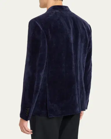 Jil Sander Men's Velvet Single-Breasted Jacket | Thumbnail 3 Jil Sander Men's Velvet Single-Breasted Jacket | Thumbnail 3