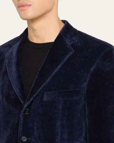 Jil Sander Men's Velvet Single-Breasted Jacket | Thumbnail 5 Jil Sander Men's Velvet Single-Breasted Jacket | Thumbnail 5