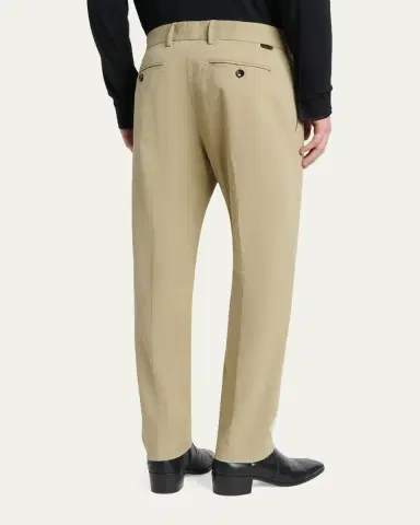 TOM FORD Men's Comfort Stretch Flat-Front Trousers | Thumbnail 3 TOM FORD Men's Comfort Stretch Flat-Front Trousers | Thumbnail 3
