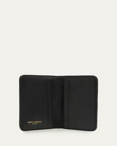 Saint Laurent Quilted Leather YSL Bi-Fold Card Case | Thumbnail 4 Saint Laurent Quilted Leather YSL Bi-Fold Card Case | Thumbnail 4