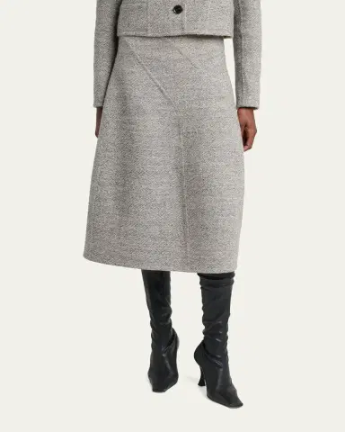 Proenza Schouler Gaelle Paneled Flare Midi Skirt | Thumbnail 4 Proenza Schouler Gaelle Paneled Flare Midi Skirt | Thumbnail 4