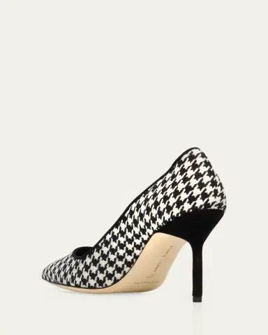 Manolo Blahnik 90mm BB Houndstooth Wool Pumps | Thumbnail 2 Manolo Blahnik 90mm BB Houndstooth Wool Pumps | Thumbnail 2