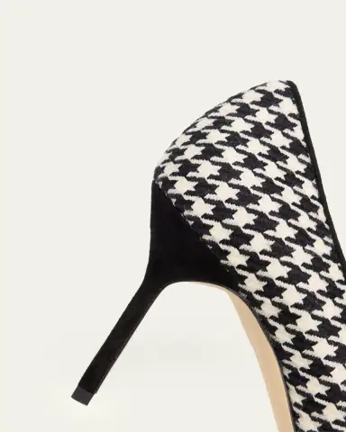 Manolo Blahnik 90mm BB Houndstooth Wool Pumps | Thumbnail 3 Manolo Blahnik 90mm BB Houndstooth Wool Pumps | Thumbnail 3
