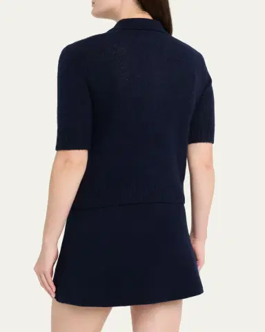 Lisa Yang Masy Cashmere Silk Polo Sweater | Thumbnail 3 Lisa Yang Masy Cashmere Silk Polo Sweater | Thumbnail 3