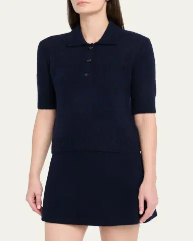 Lisa Yang Masy Cashmere Silk Polo Sweater | Thumbnail 4 Lisa Yang Masy Cashmere Silk Polo Sweater | Thumbnail 4