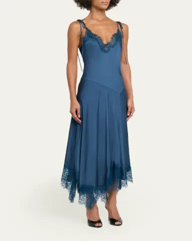 A.L.C. Aleena Satin Lace Maxi Dress | Thumbnail 4 A.L.C. Aleena Satin Lace Maxi Dress | Thumbnail 4