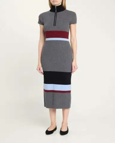 Toccin Dasha Striped Turtleneck Knit Midi Dress | Thumbnail 4 Toccin Dasha Striped Turtleneck Knit Midi Dress | Thumbnail 4