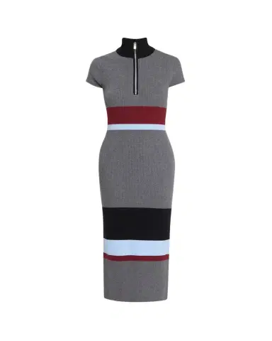 Toccin Dasha Striped Turtleneck Knit Midi Dress | Thumbnail 1 Toccin Dasha Striped Turtleneck Knit Midi Dress | Thumbnail 1