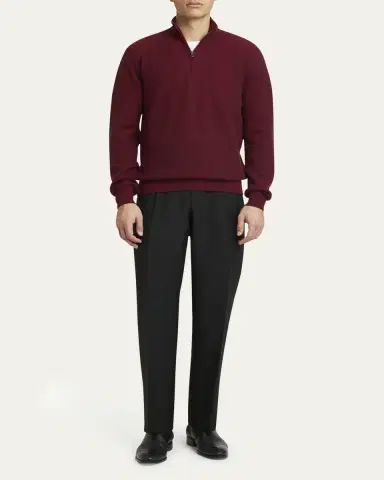 Brioni Men's Cashmere Quarter-Zip Sweater | Thumbnail 2 Brioni Men's Cashmere Quarter-Zip Sweater | Thumbnail 2