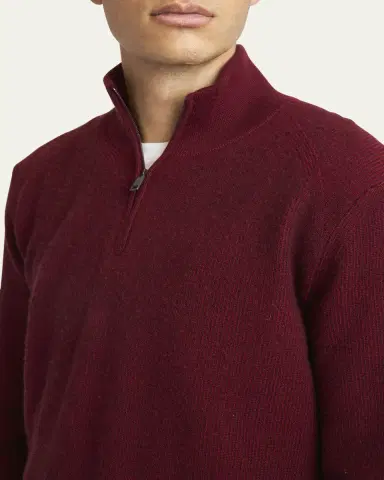 Brioni Men's Cashmere Quarter-Zip Sweater | Thumbnail 5 Brioni Men's Cashmere Quarter-Zip Sweater | Thumbnail 5