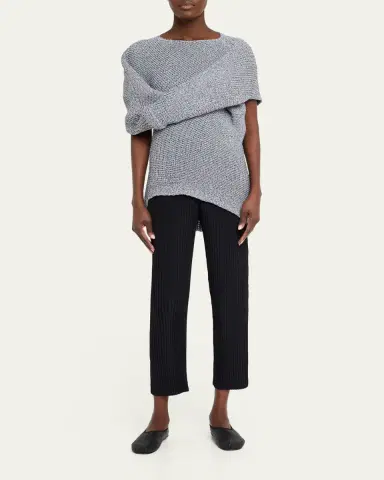 Issey Miyake Found Stone Short-Sleeve Mesh-Knit Top | Thumbnail 2 Issey Miyake Found Stone Short-Sleeve Mesh-Knit Top | Thumbnail 2