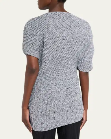 Issey Miyake Found Stone Short-Sleeve Mesh-Knit Top | Thumbnail 3 Issey Miyake Found Stone Short-Sleeve Mesh-Knit Top | Thumbnail 3