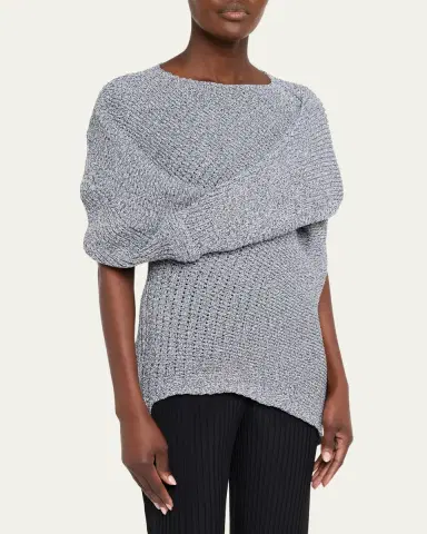Issey Miyake Found Stone Short-Sleeve Mesh-Knit Top | Thumbnail 4 Issey Miyake Found Stone Short-Sleeve Mesh-Knit Top | Thumbnail 4