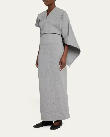 Issey Miyake Allow Sculptural Cape Maxi Dress | Thumbnail 4 Issey Miyake Allow Sculptural Cape Maxi Dress | Thumbnail 4