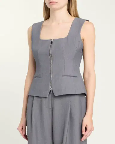 Toccin Yara Sleeveless Zip-Front Vest | Thumbnail 4 Toccin Yara Sleeveless Zip-Front Vest | Thumbnail 4