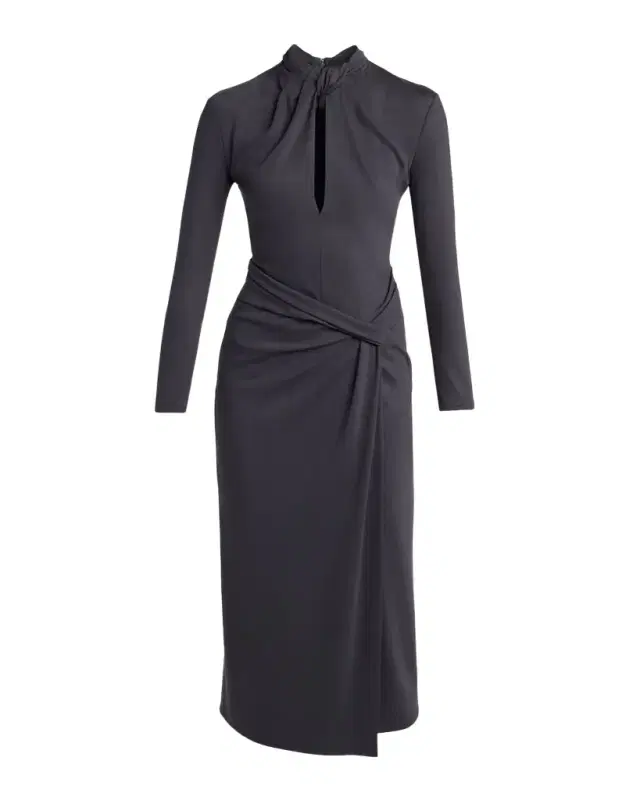 Keyhole-Cutout Twisted Midi Dress Keyhole-Cutout Twisted Midi Dress