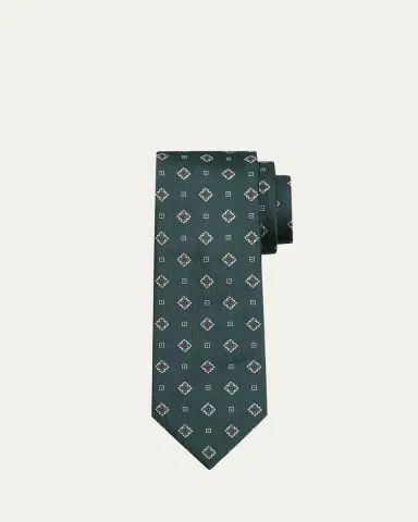 Brioni Men's Medallion Silk Tie | Thumbnail 2 Brioni Men's Medallion Silk Tie | Thumbnail 2
