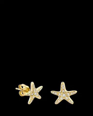 Sydney Evan 14K Yellow Gold & 0.17 TCW Diamond Starfish Stud Earrings | Thumbnail 2 Sydney Evan 14K Yellow Gold & 0.17 TCW Diamond Starfish Stud Earrings | Thumbnail 2