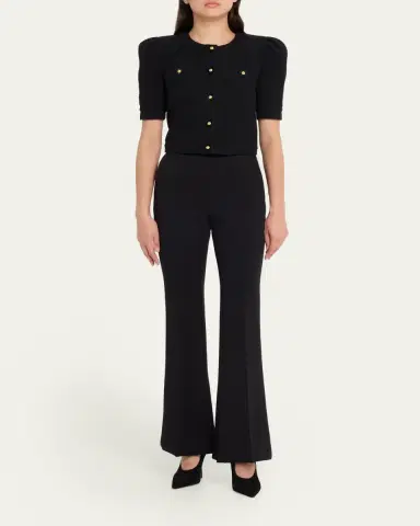 L'Agence Allegra Tweed Short-Sleeve Top | Thumbnail 2 L'Agence Allegra Tweed Short-Sleeve Top | Thumbnail 2