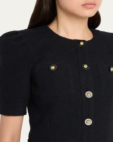 L'Agence Allegra Tweed Short-Sleeve Top | Thumbnail 5 L'Agence Allegra Tweed Short-Sleeve Top | Thumbnail 5